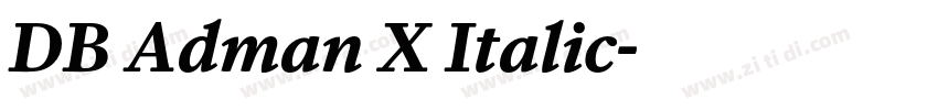 DB Adman X Italic字体转换